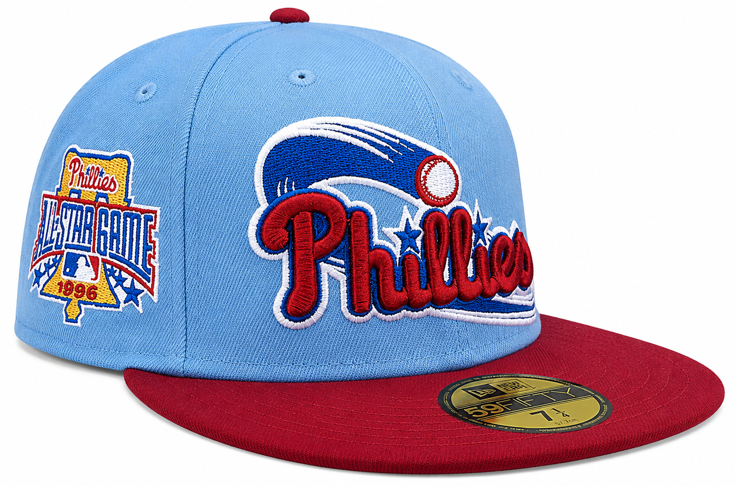 Philadelphia Phillies MLB 1996 ASG 2 Tone Sky Blue/Cardinal New Era 59FIFTY Fitted Hat