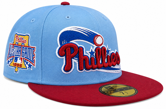 Philadelphia Phillies MLB 1996 ASG 2 Tone Sky Blue/Cardinal New Era 59FIFTY Fitted Hat
