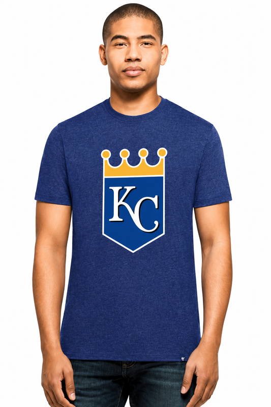 '47 Brand Men's Kansas City Royals Blue Primary Logo Club Tee