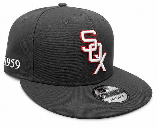 Chicago White Sox New Era Black 1959 9FIFTY Snapback Adjustable Hat