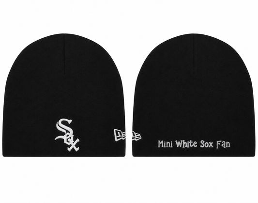 Infant Chicago White Sox Mini Fan Black Knit Hat By New Era
