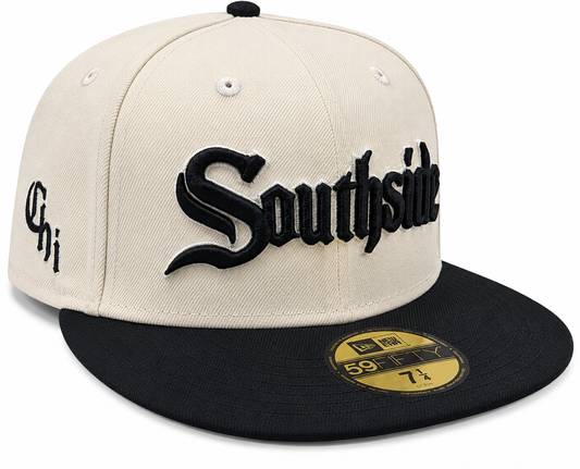 Chicago White Sox New Era Southside 2 Tone Chrome/Black City Connect 59FIFTY Fitted Hat