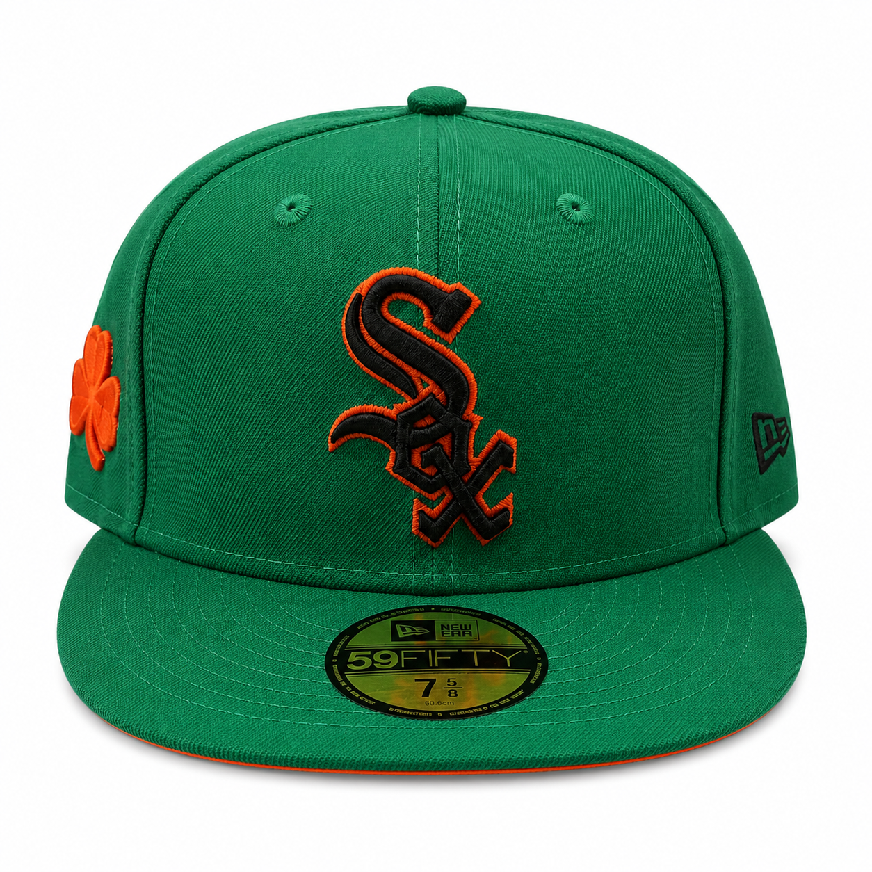 Chicago White Sox New Era Kelly Green/Orange 59FIFTY Lucky Fitted Hat