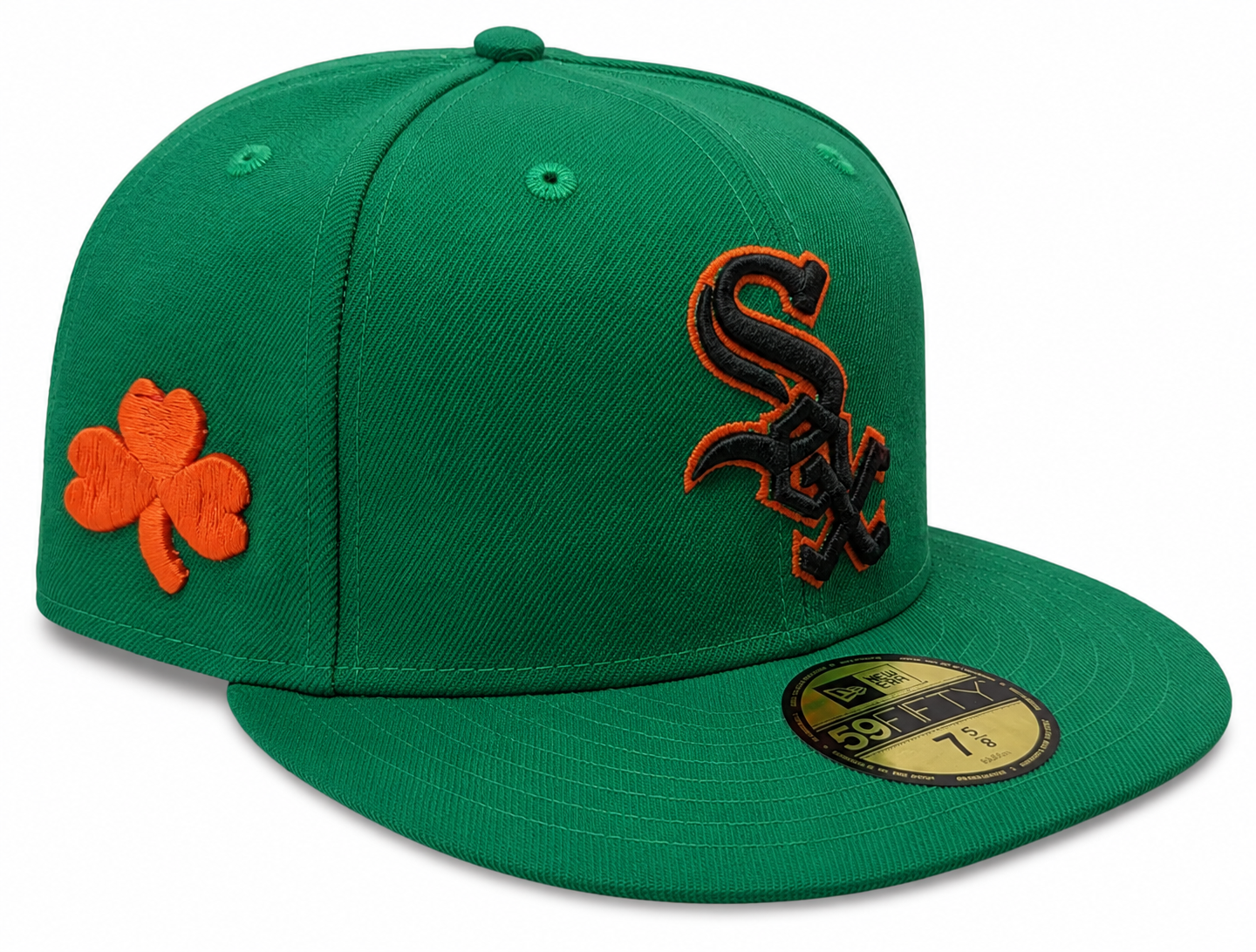 Chicago White Sox New Era Kelly Green/Orange 59FIFTY Lucky Fitted Hat