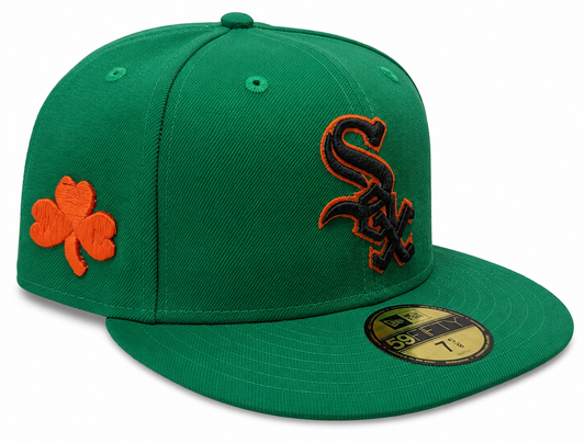 Chicago White Sox New Era Kelly Green/Orange 59FIFTY Lucky Fitted Hat