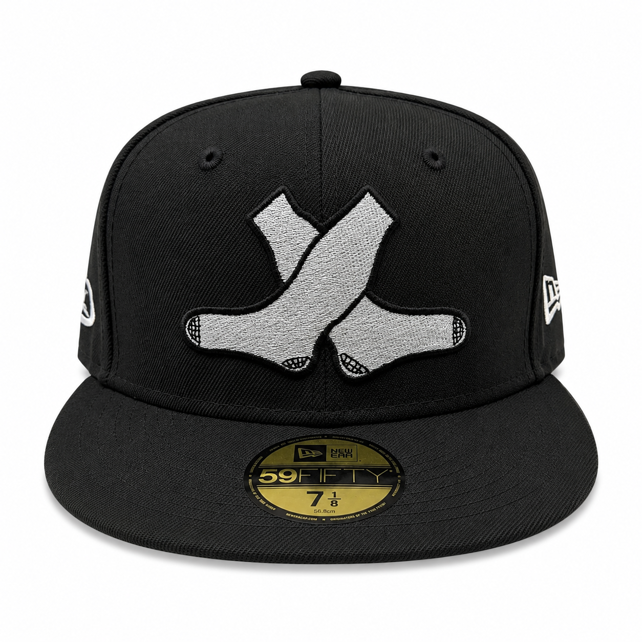 Chicago White Sox New Era 1920 Cross Socks Black 59FIFTY Fitted Hat