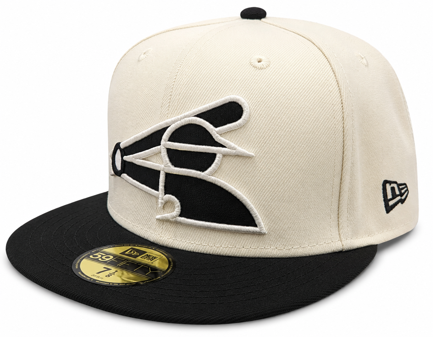 Chicago White Sox 2 Tone Chrome/Black New Era Batterman 59FIFTY Fitted Hat