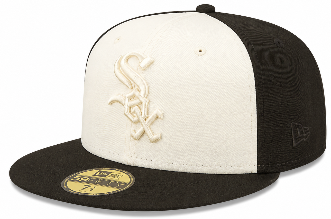 Chicago White Sox New Era Tonal Chrome/Black 2005 World Series Essential 59FIFTY Fitted Hat