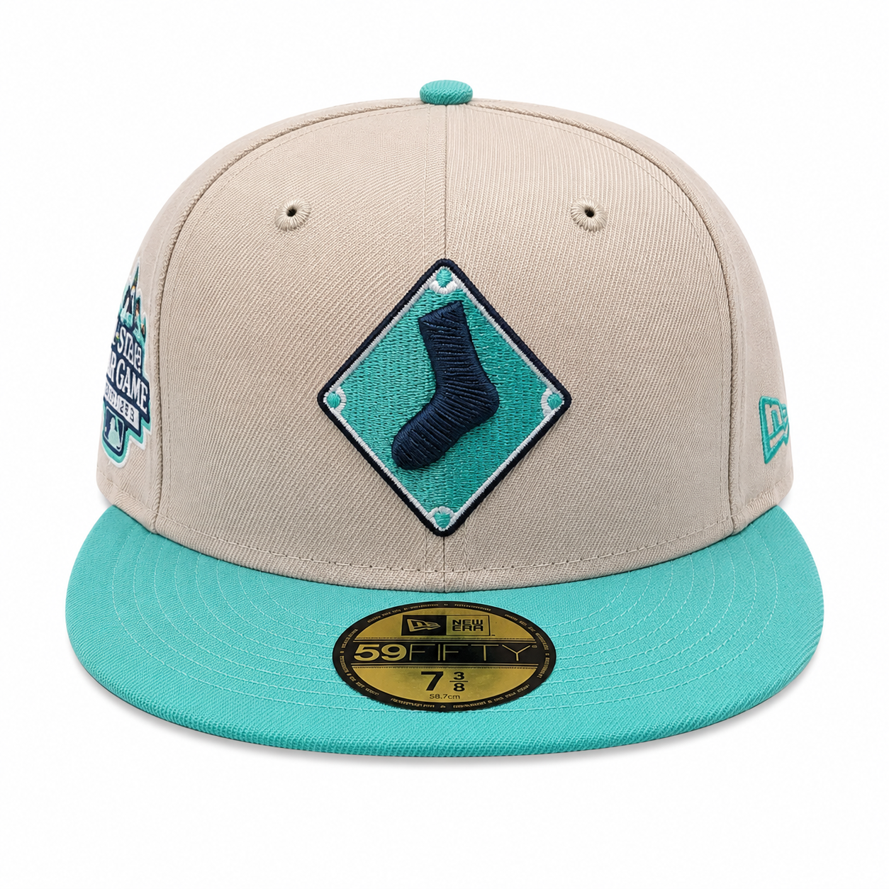 Chicago White Sox 2003 ASG New Era 2 Tone Stone/Mint Rock Pack 59FIFTY Fitted Hat
