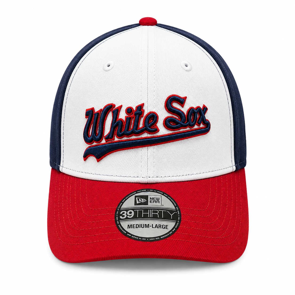 Chicago White Sox 1987 Script White/Navy/Red 39THIRTY Flex Fit New Era Hat