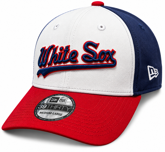 Chicago White Sox 1987 Script White/Navy/Red 39THIRTY Flex Fit New Era Hat