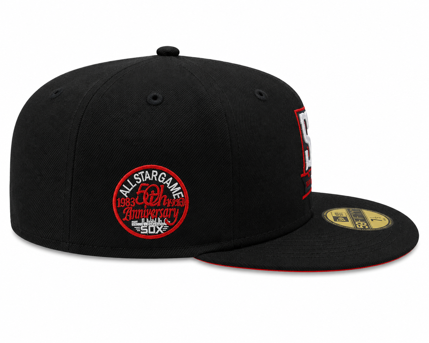 Chicago White Sox New Era Black Skyline Black 59FIFTY Fitted Hat