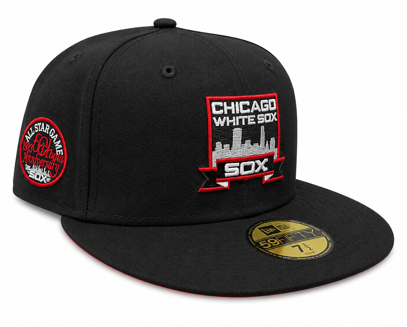 Chicago White Sox New Era Black Skyline Black 59FIFTY Fitted Hat