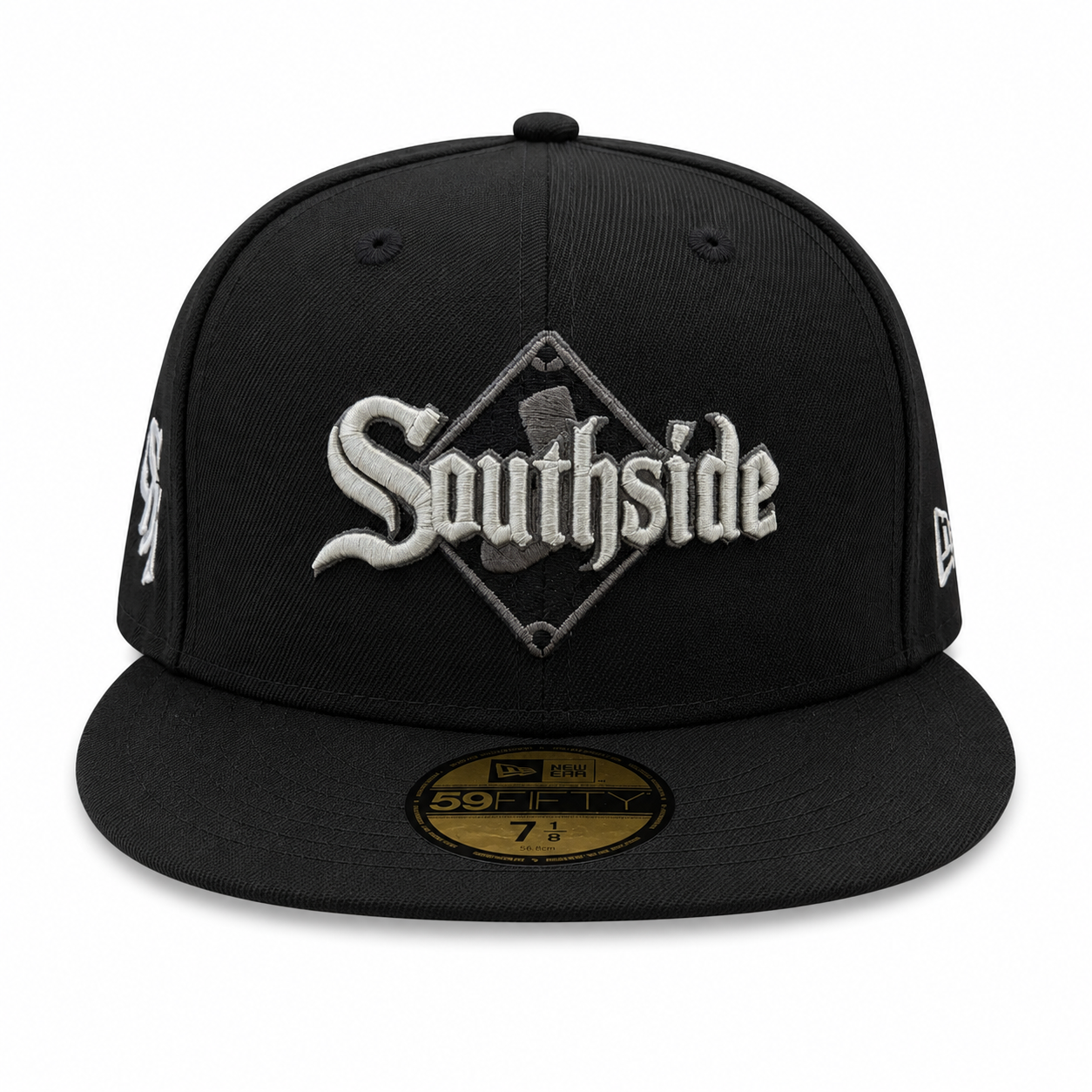 Chicago White Sox New Era Southside Diamond Black 59FIFTY Fitted Hat