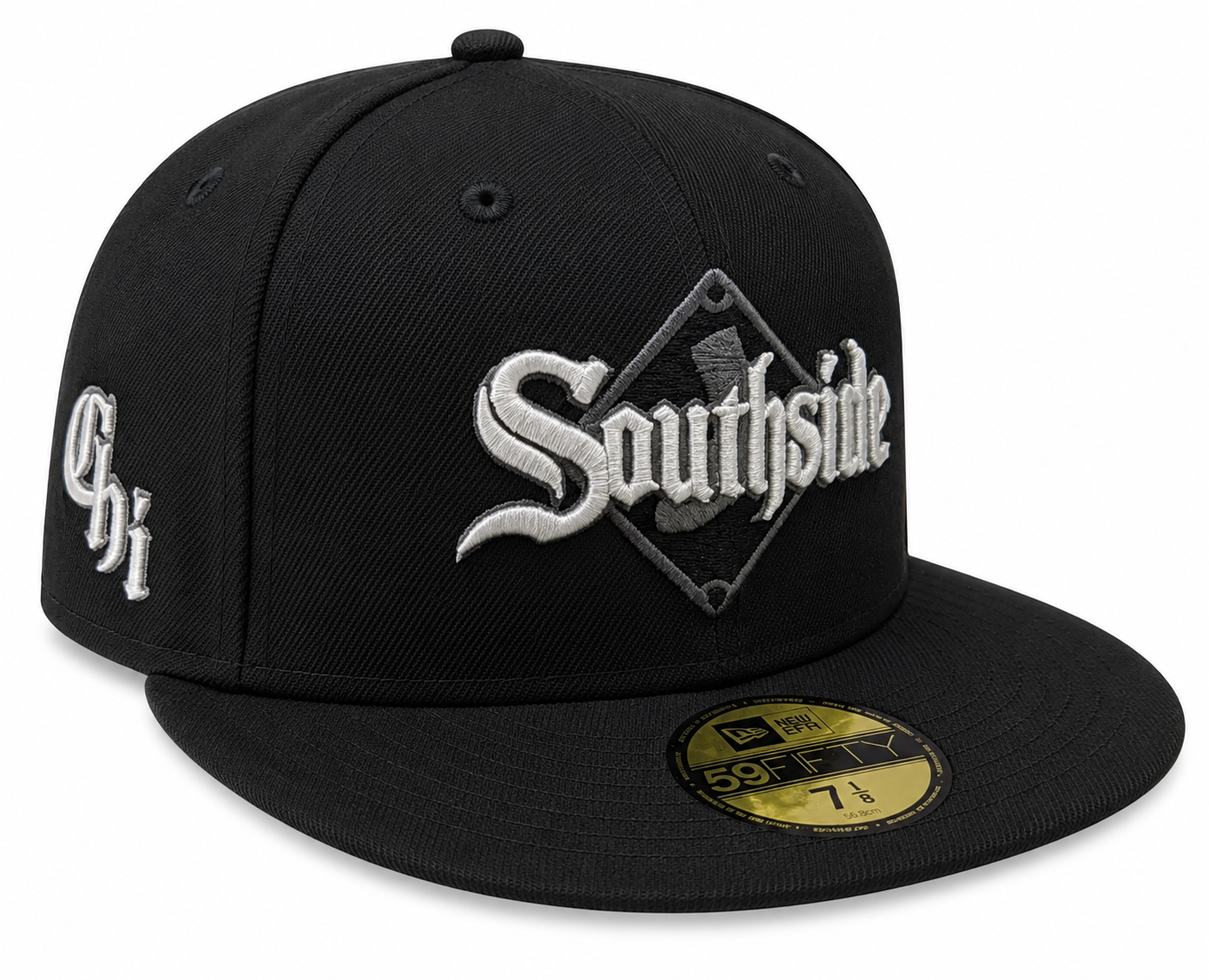 Chicago White Sox New Era Southside Diamond Black 59FIFTY Fitted Hat