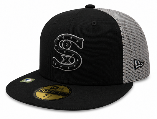 Chicago White Sox New Era Black/Gray BP Trucker 59FIFTY Fitted Hat