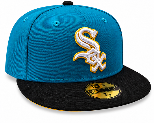 Chicago White Sox New Era 2 Tone Aqua/Black 59FIFTY Fitted Hat
