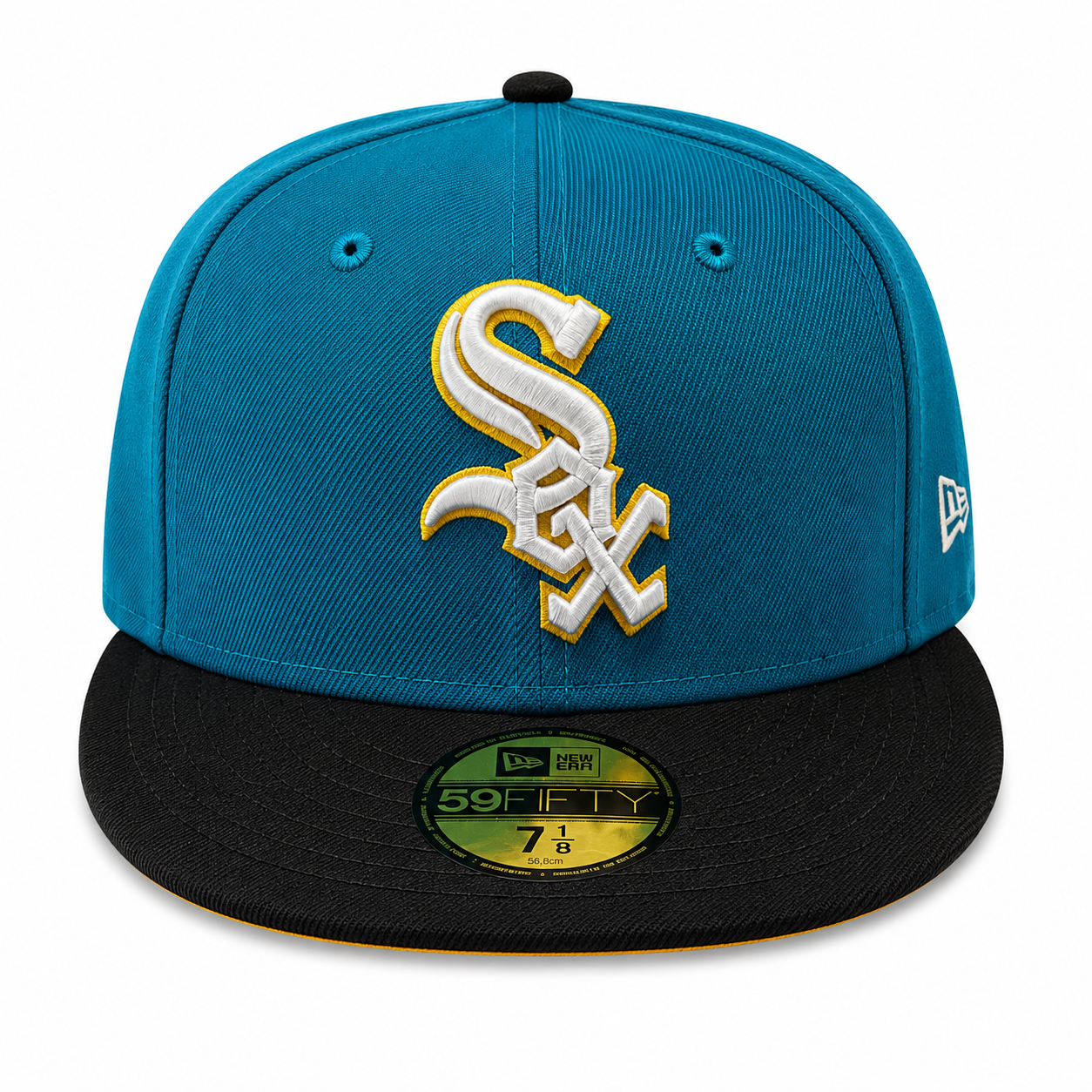 Chicago White Sox New Era 2 Tone Aqua/Black 59FIFTY Fitted Hat