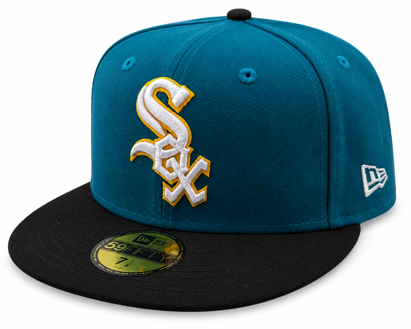 Chicago White Sox New Era 2 Tone Aqua/Black 59FIFTY Fitted Hat