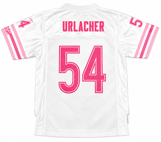 Youth Girls Chicago Bears Brian Urlacher White & Pink Jersey