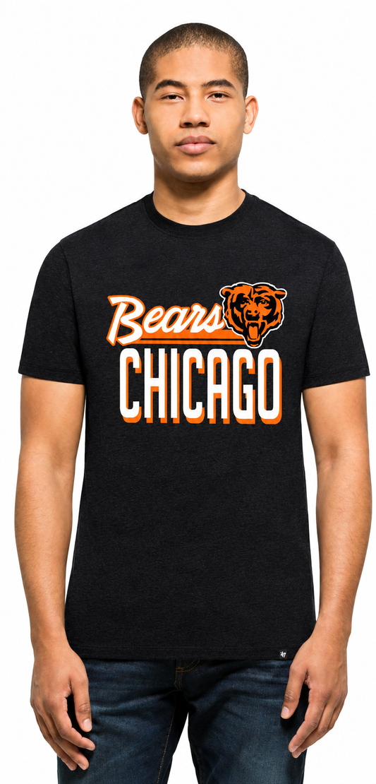 Men's Chicago Bears NFL Retro Script Regional Club Tee By ’47 Brand
