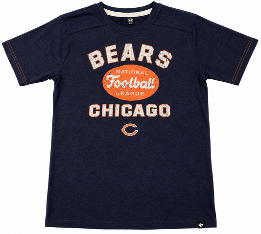 Chicago Bears Youth Navy Vintage Crew Neck Tee