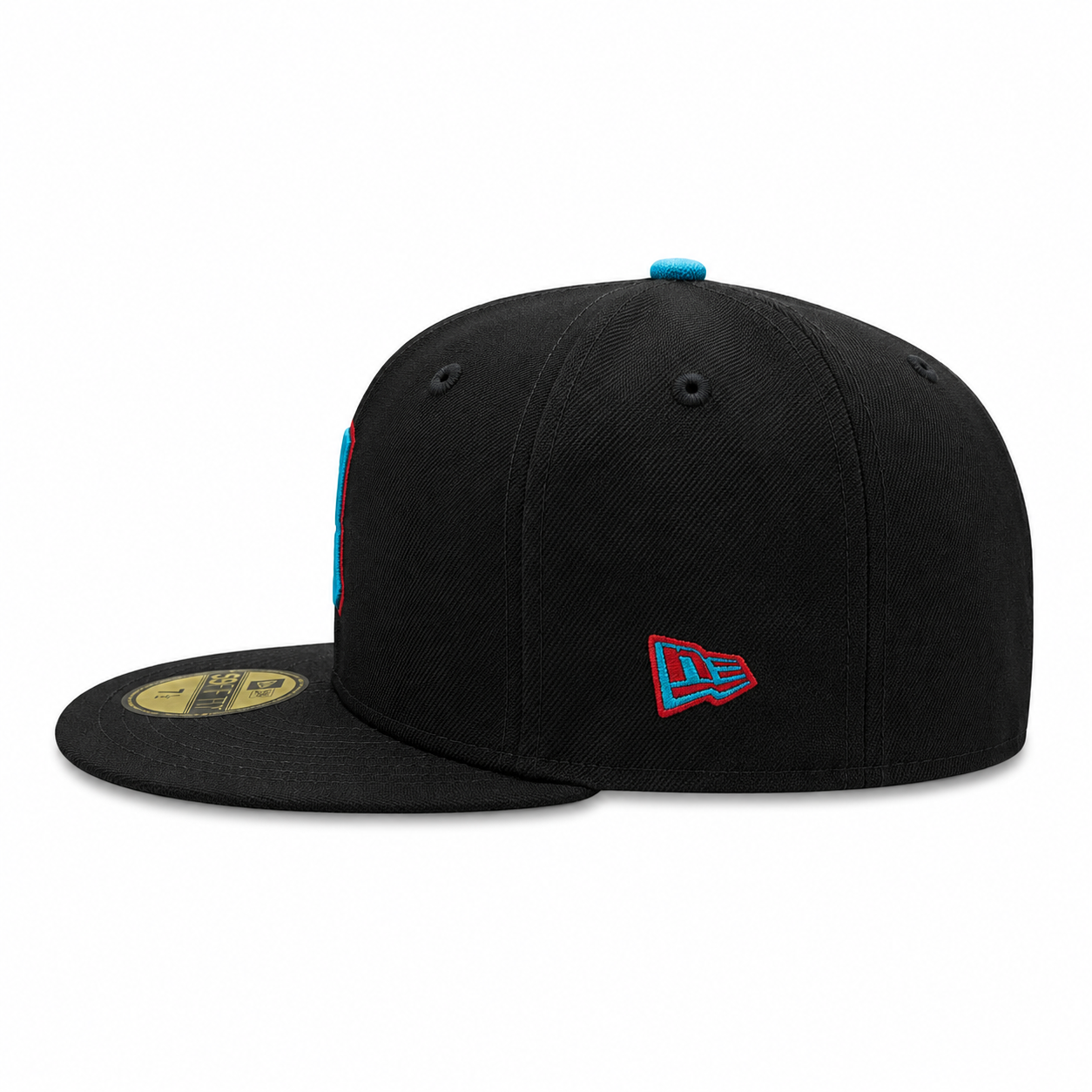 Chicago White Sox New Era Black/Aqua 59FIFTY Fitted Hat