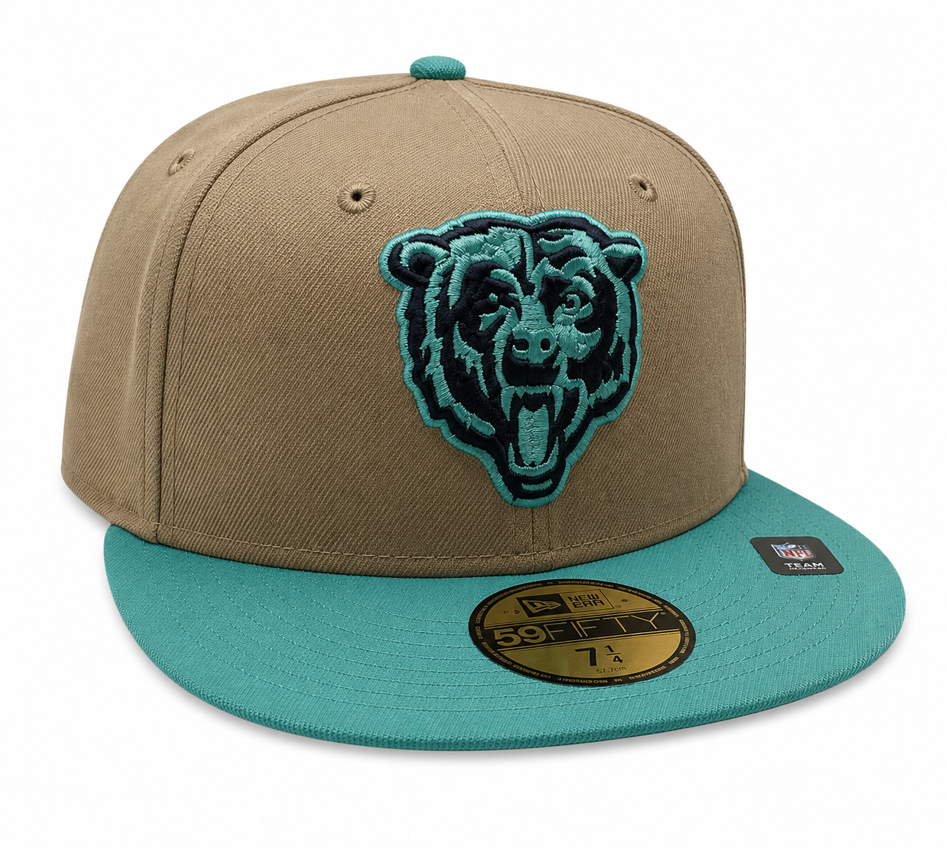 Chicago Bears New Era 2 Tone Camel/Mint Rustic Winter 59FIFTY Fitted Hat
