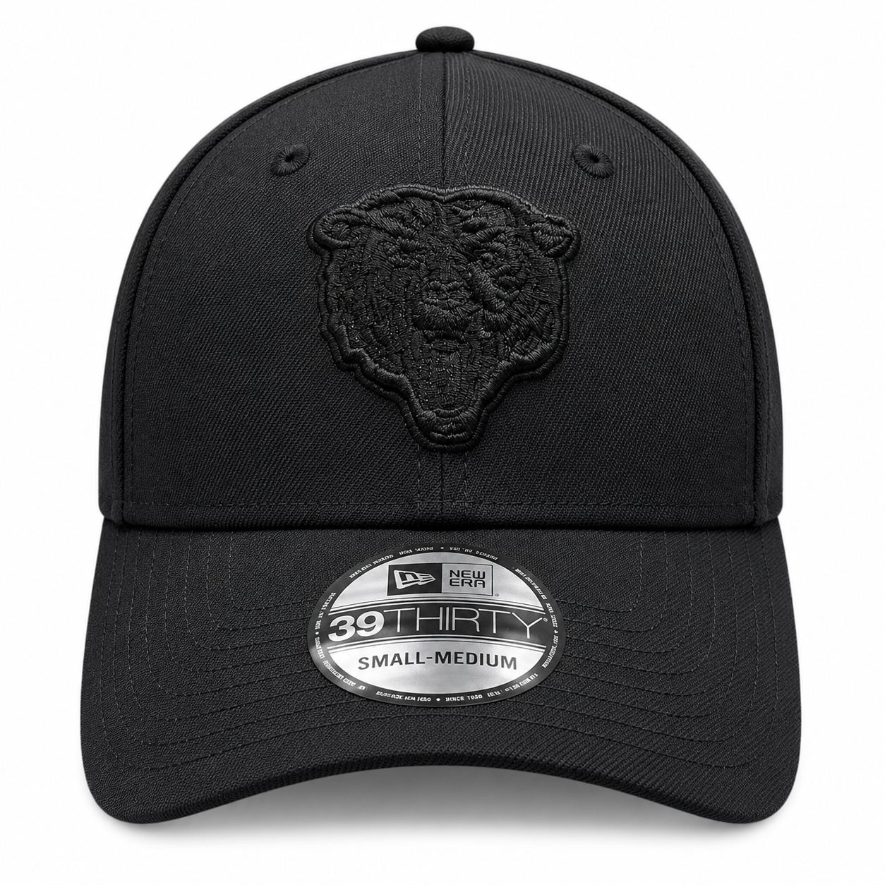Chicago Bears New Era Black Tonal 39THIRTY Flex Hat