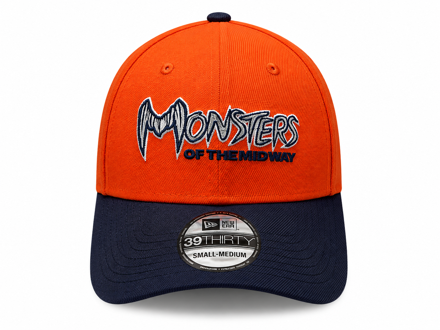 Chicago Bears New Era Gridiron Collection 2 Tone Orange Navy Monsters 39THIRTY Flex Hat