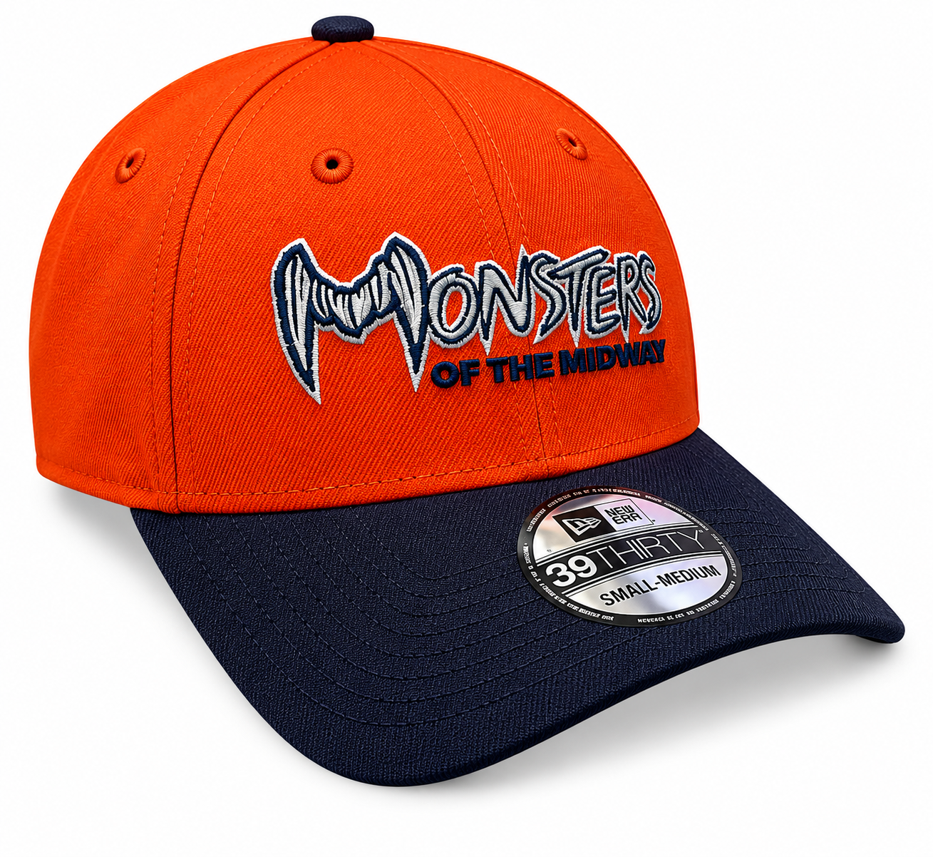 Chicago Bears New Era Gridiron Collection 2 Tone Orange Navy Monsters 39THIRTY Flex Hat