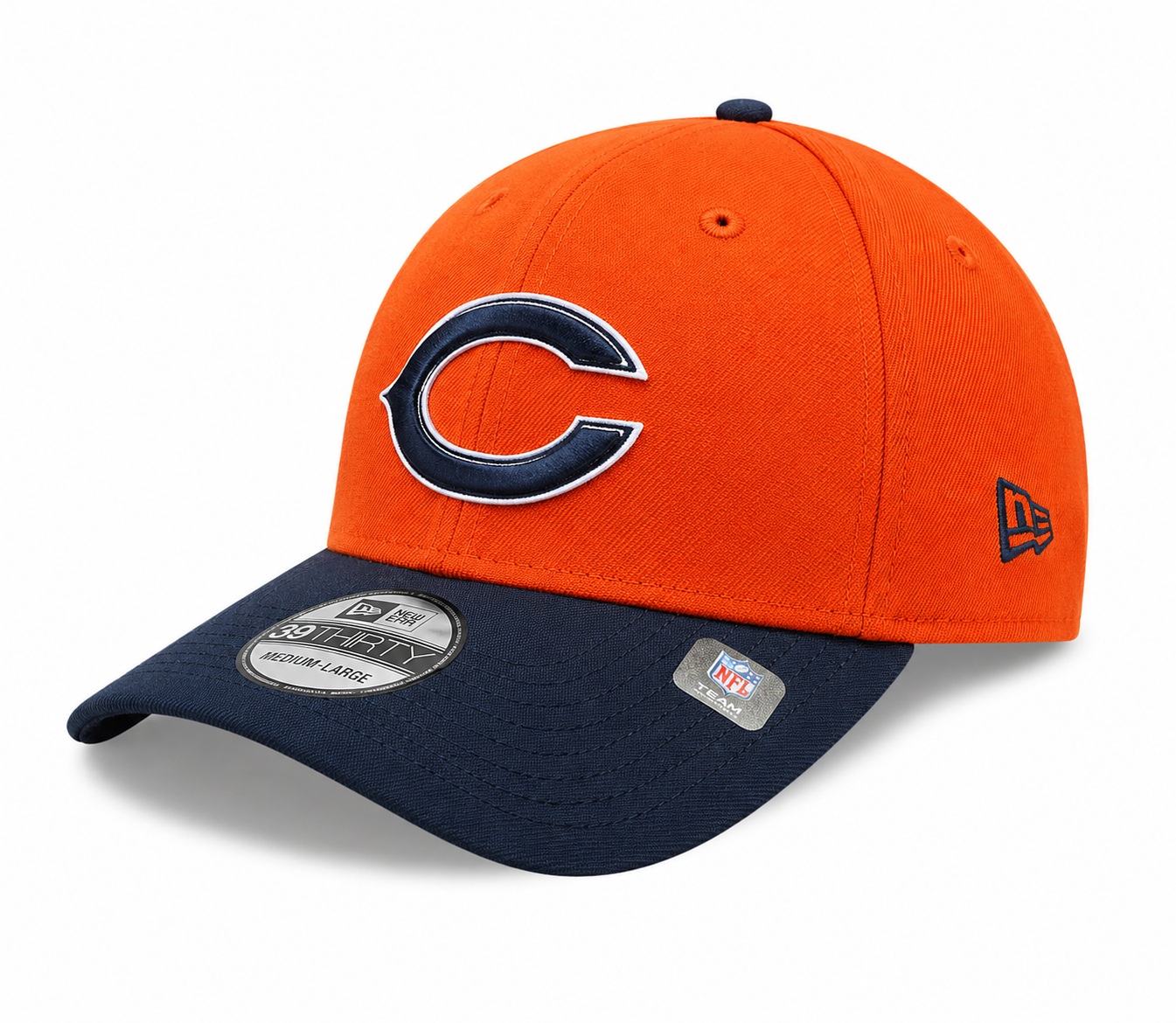 Men's Chicago Bears New Era 2 Tone Orange/Navy Alternate 39THIRTY Flex Hat