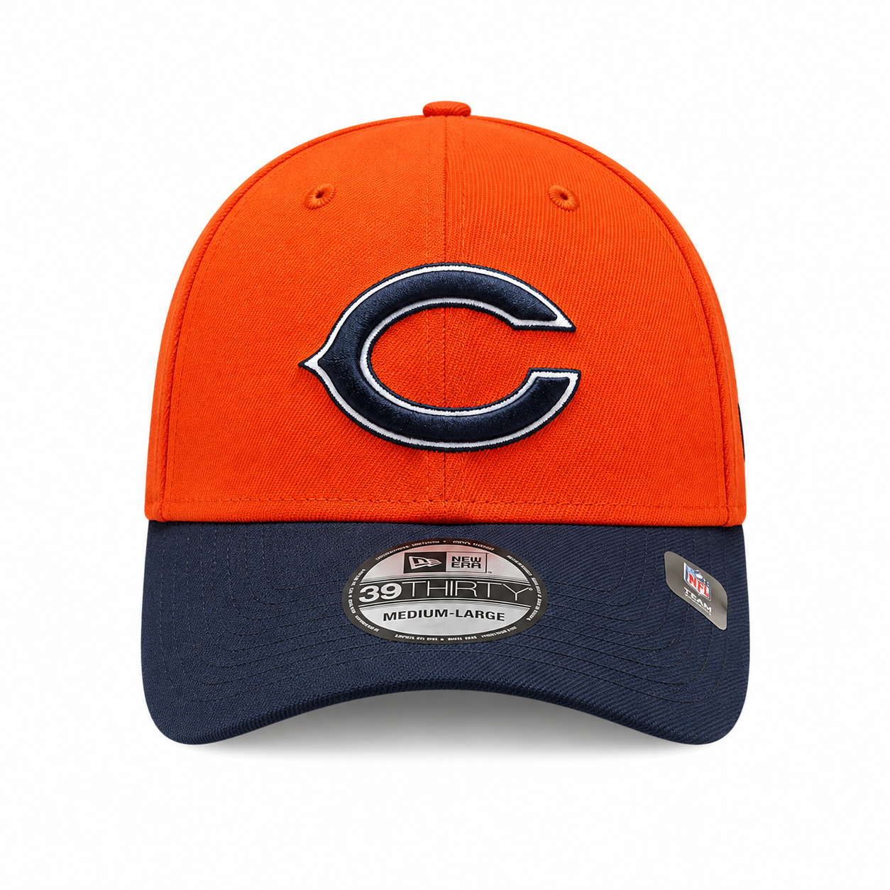 Men's Chicago Bears New Era 2 Tone Orange/Navy Alternate 39THIRTY Flex Hat