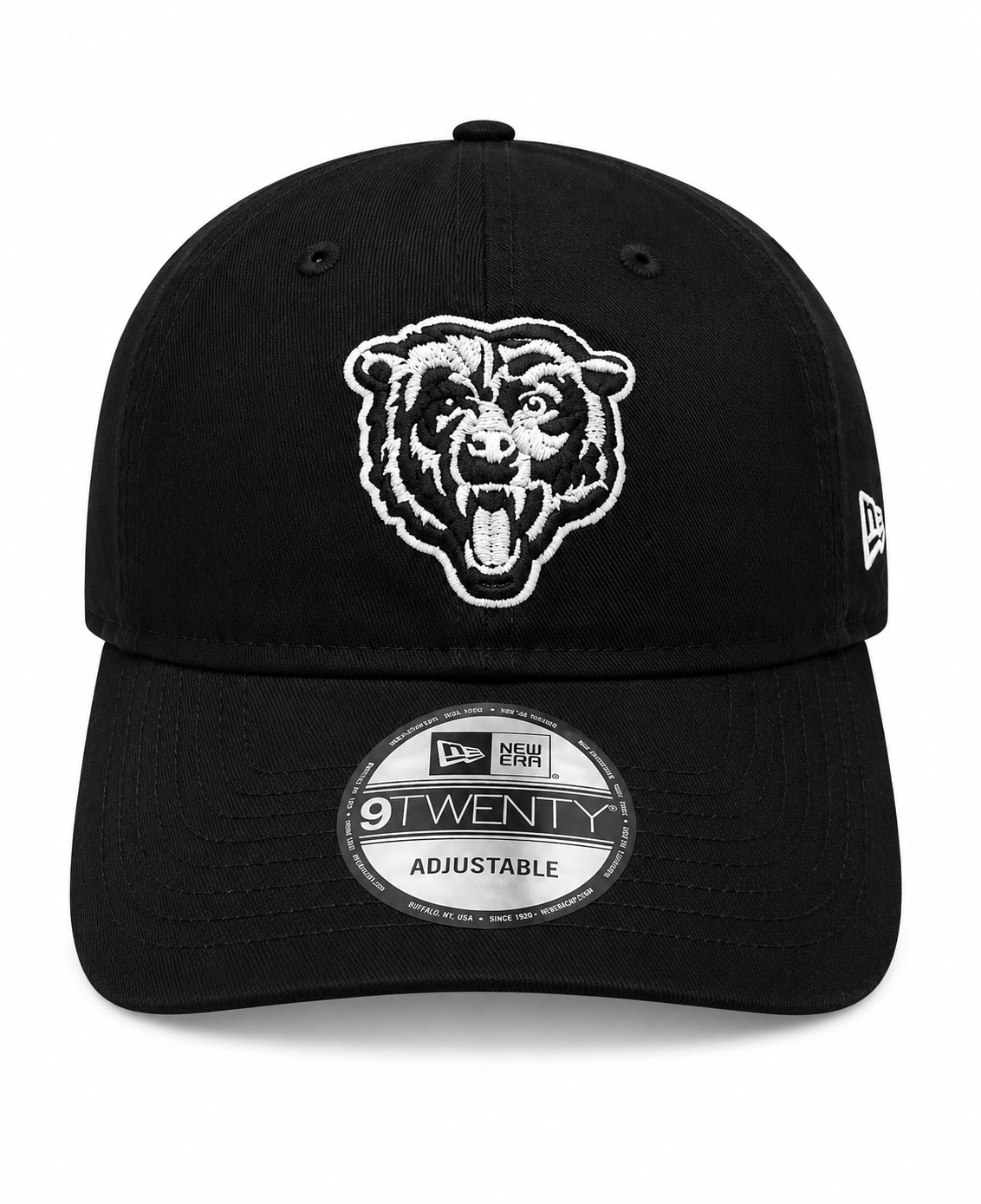 Chicago Bears New Era Primary Black/Whte 9TWENTY Adjustable Hat