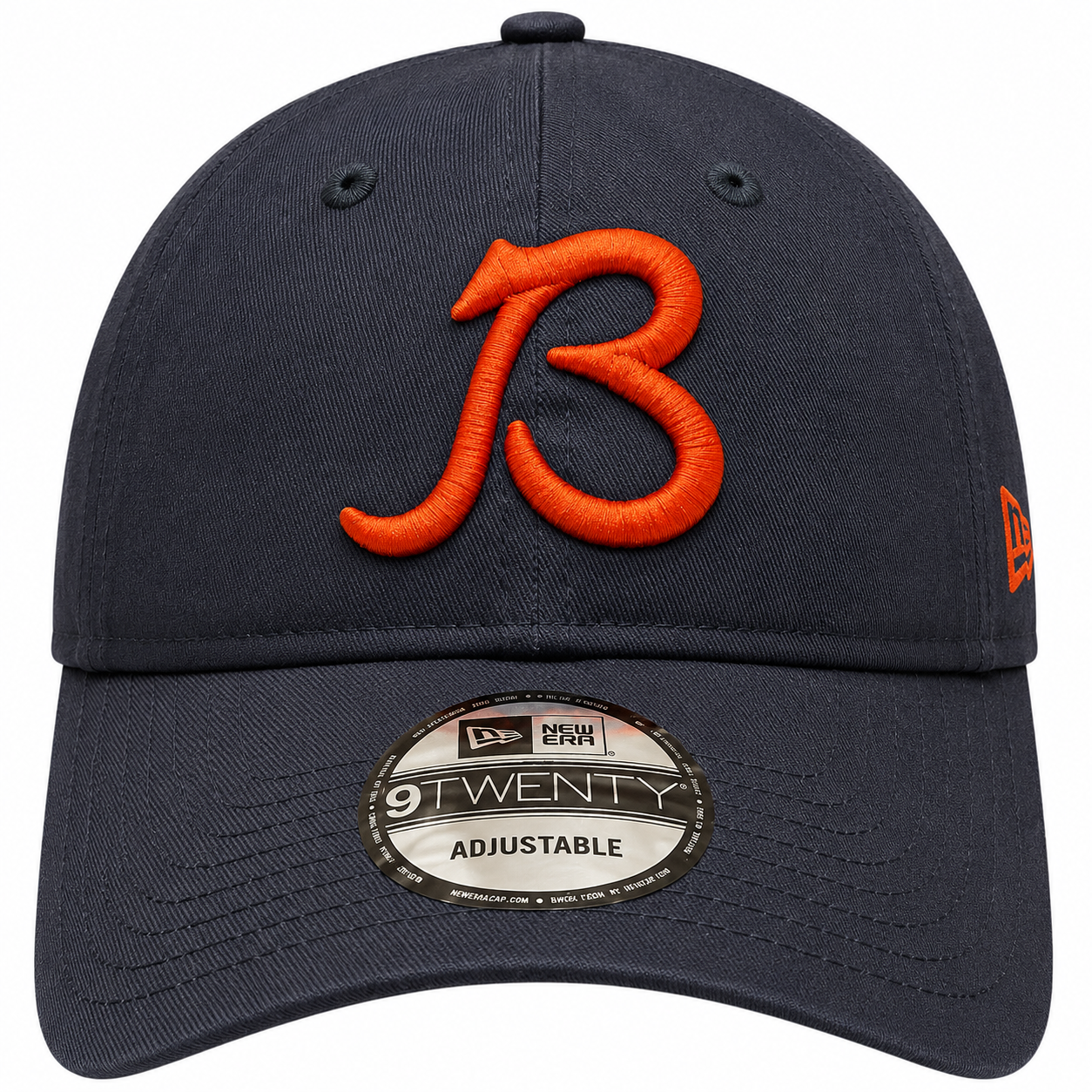 Chicago Bears New Era Navy B Gridiron 9TWENTY Adjustable Hat