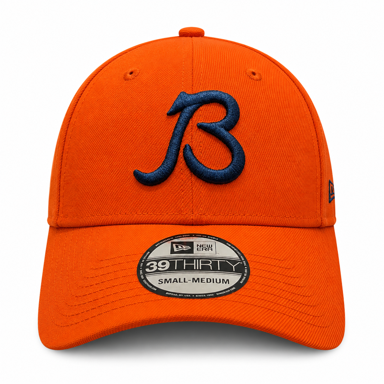 Chicago Bears New Era Orange B Gridiron 39THIRTY Flex Hat