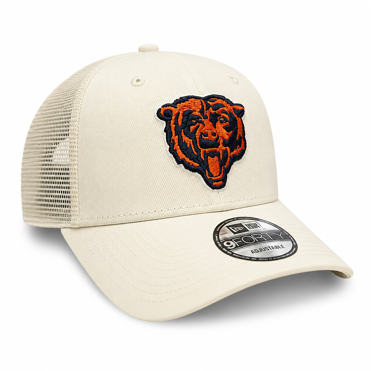 Chicago Bears New Era Cream 9SEVENTY Trucker Adjustable Hat