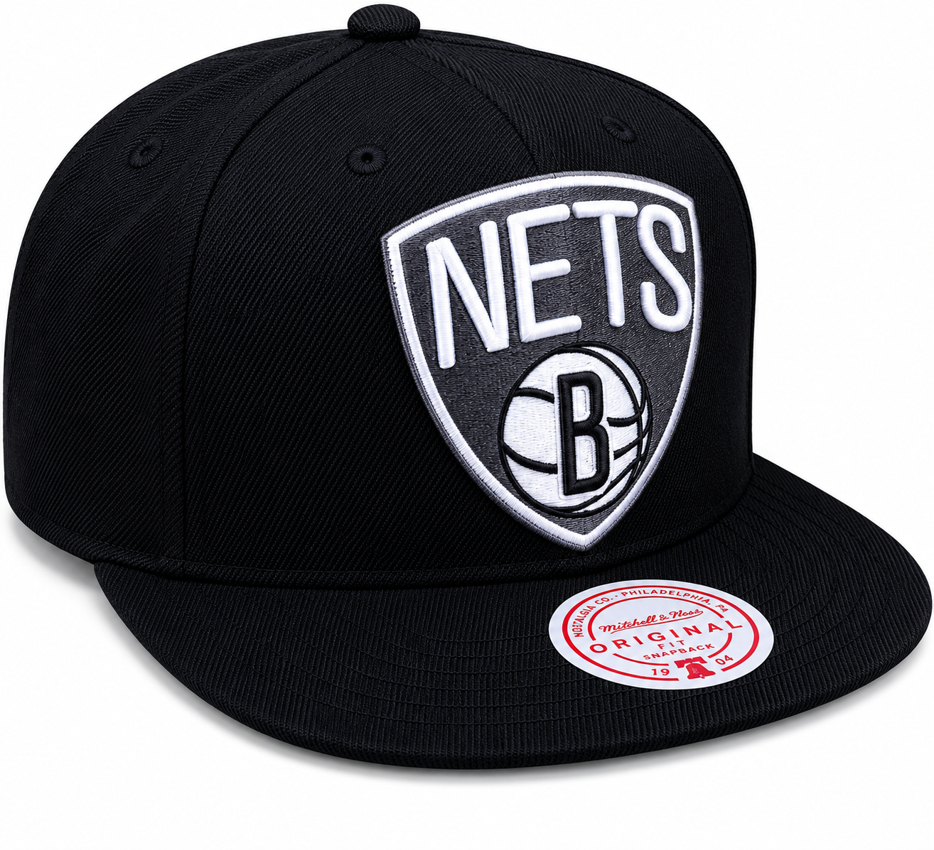 Men's Brooklyn Nets NBA XL BWG Mitchell & Ness Snapback Hat