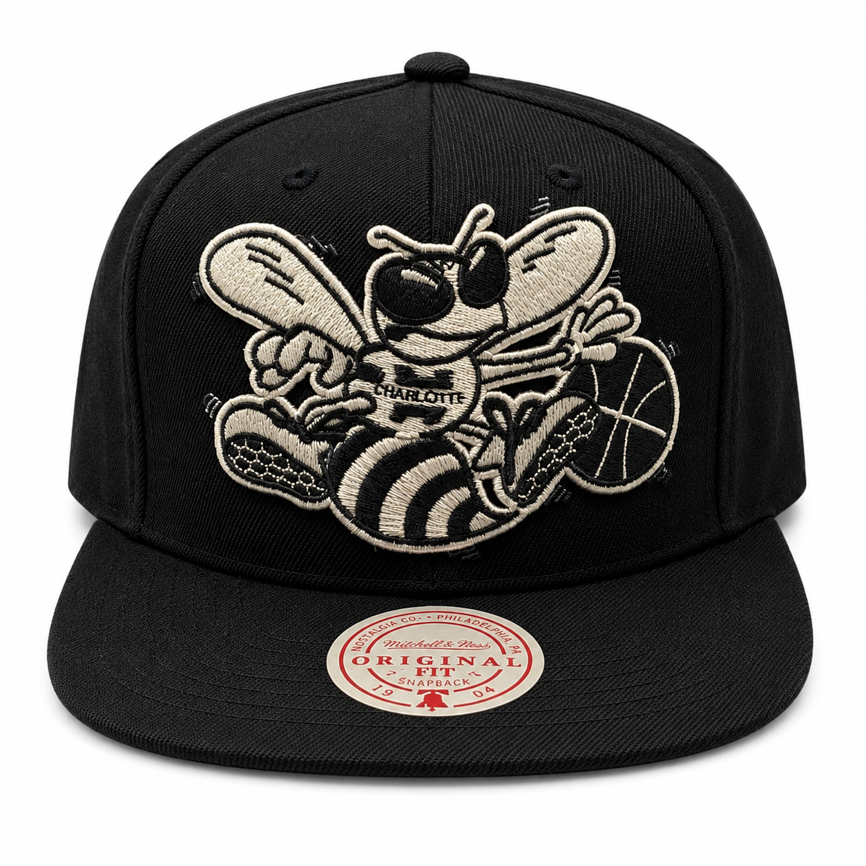 Men's Charlotte Hornets Mitchell & Ness NBA XL BWG HWC Snapback Hat