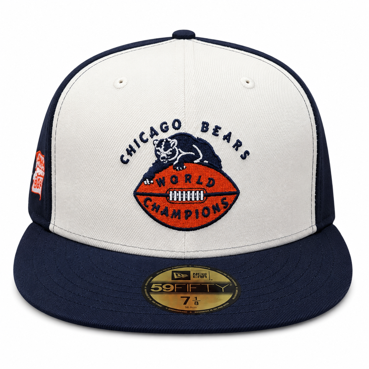 Chicago Bears New Era Stone/Navy Traditions 1946 World Champions 59FIFTY Fitted Hat
