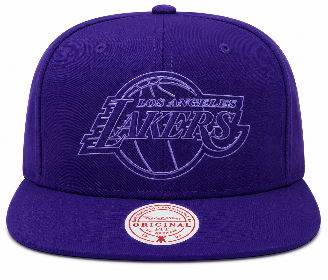 Los Angeles Lakers Mitchell & Ness Tonal Eclipse Snapback Hat- Purple
