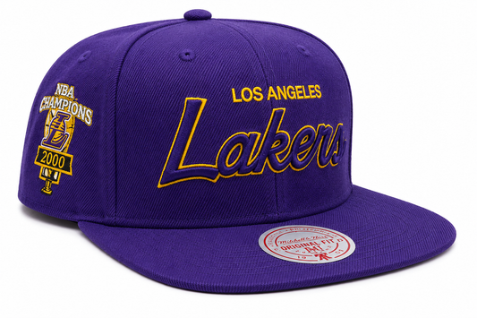 Men's Los Angeles Lakers Mitchell & Ness Champ Year Trophy Snapback Hat