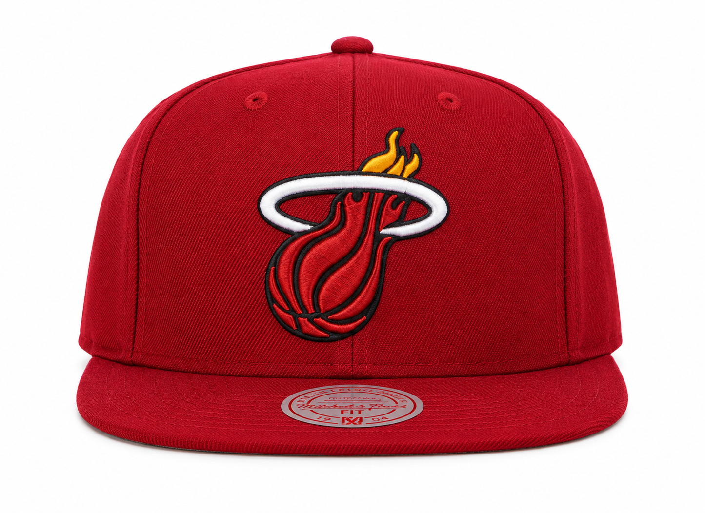 Men's Miami Heat Mitchell & Ness Ground 2.0 Snapback Hat-Maroon