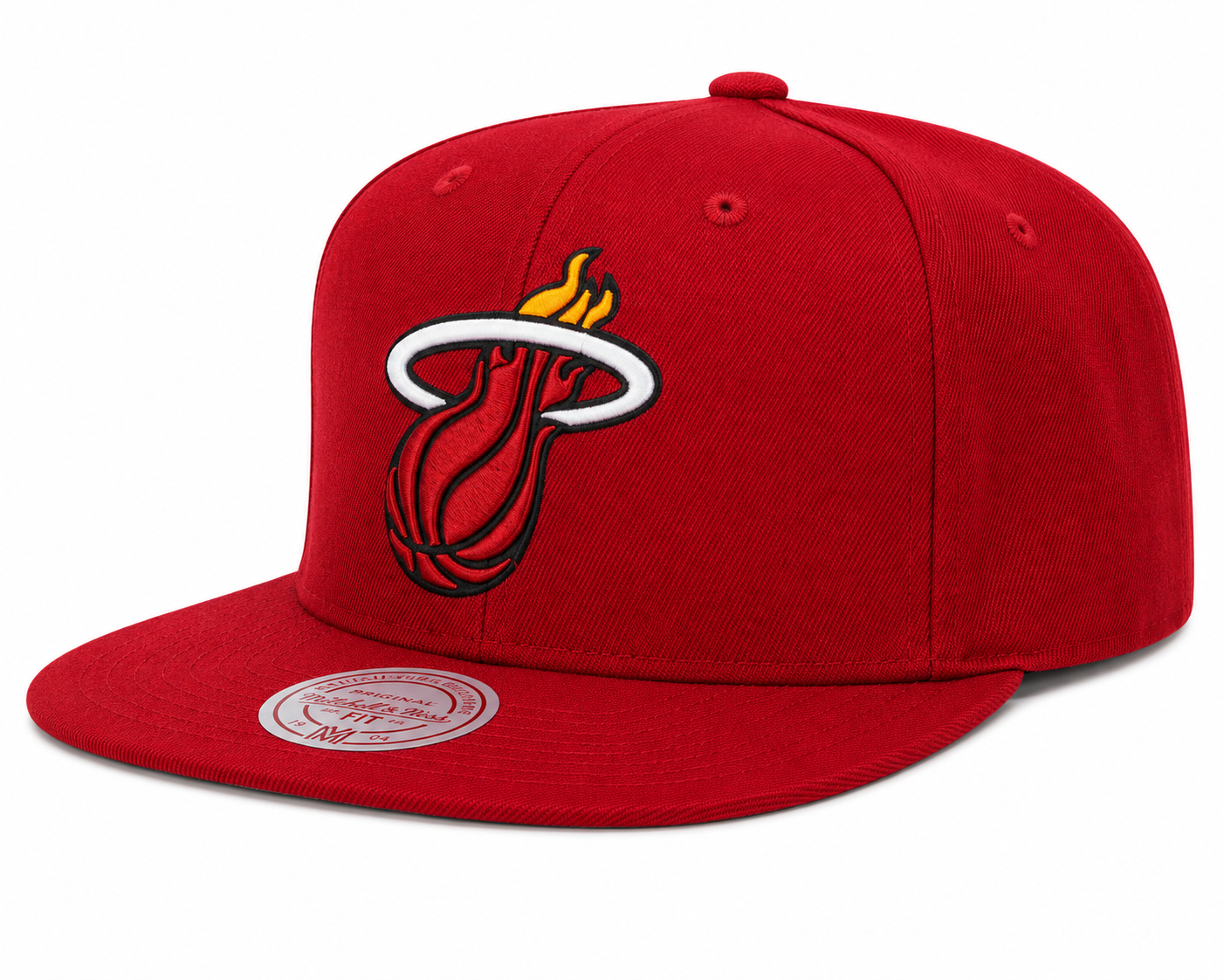 Men's Miami Heat Mitchell & Ness Ground 2.0 Snapback Hat-Maroon
