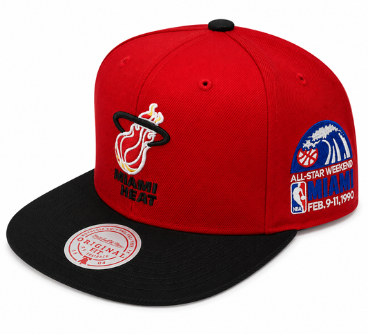 Men's Miami Heat Mitchell & Ness NBA All Star Color HWC Snapback Hat