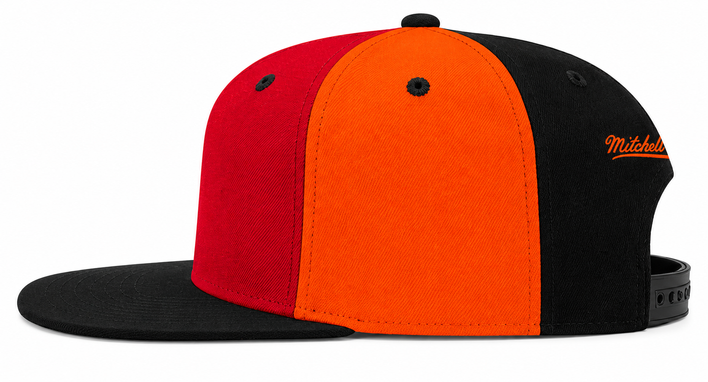 Men's Miami Heat Mitchell & Ness NBA Pinwheel Snapback Hat