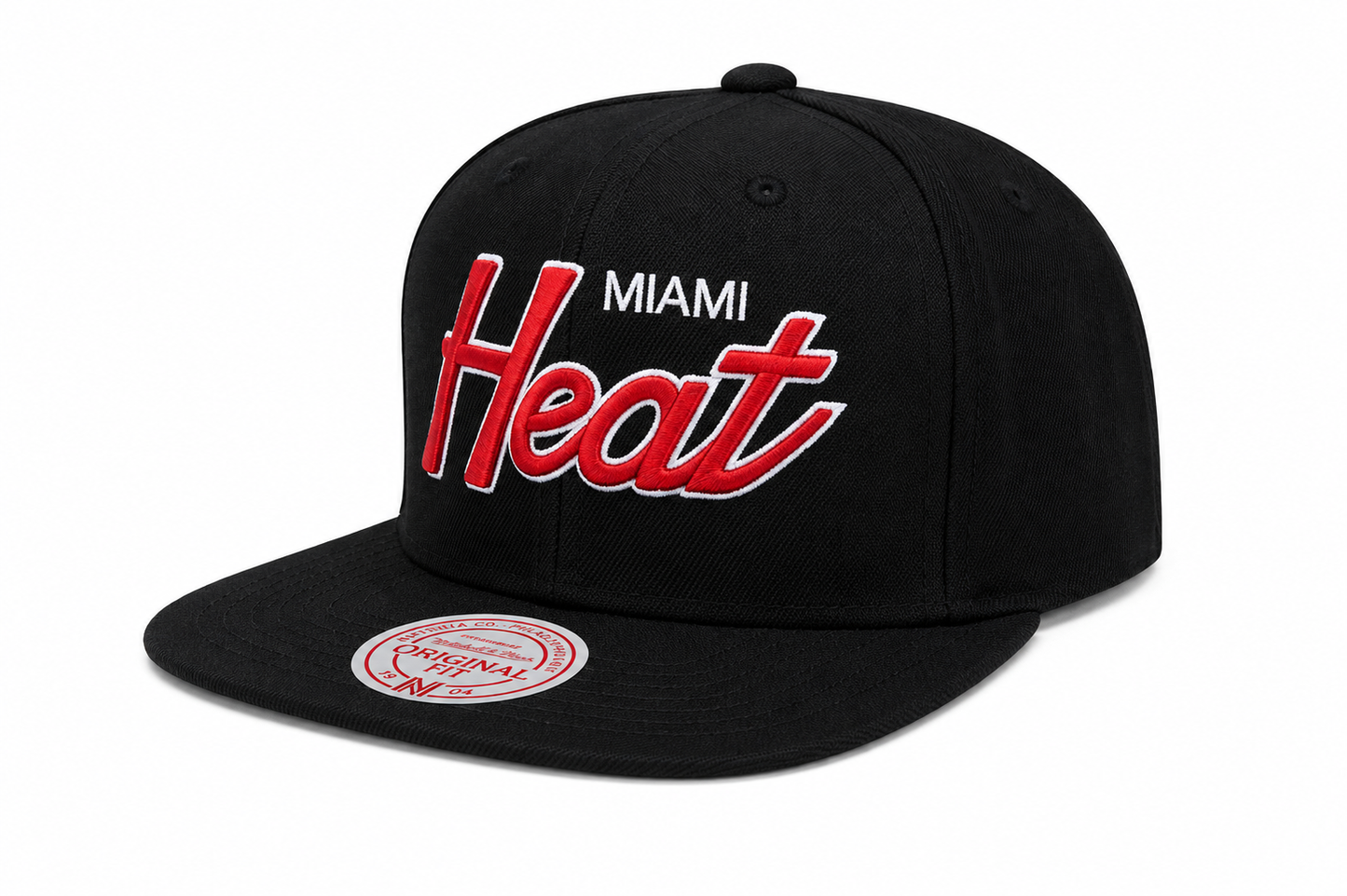 Men's Miami Heat 2006 NBA Champions Mitchell & Ness Champ Year Trophy Black Snapback Hat