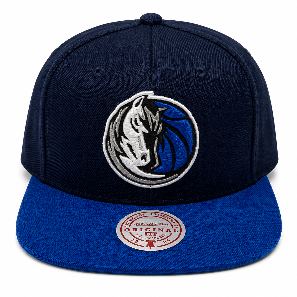 Men's Dallas Mavericks NBA Core Basic Navy 2 Tone Mitchell & Ness Snapback Hat