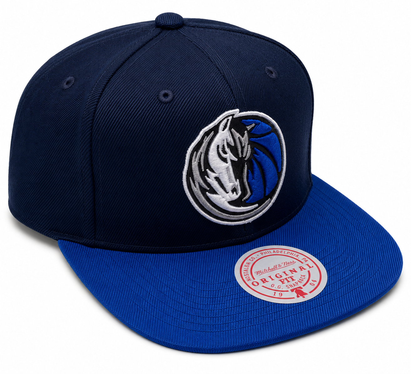 Men's Dallas Mavericks NBA Core Basic Navy 2 Tone Mitchell & Ness Snapback Hat
