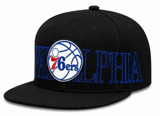 Men's Mitchell & Ness Black Philadelphia 76ers Winner Circle Snapback Hat